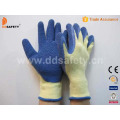 Amarelo Tc Shell Blue Latex Revestimento Acabamento Crinkle Luva de Trabalho (DKL326)